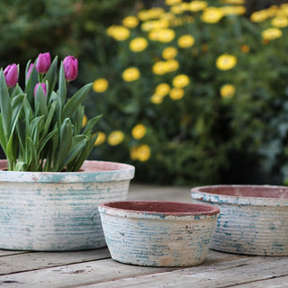 Rustic Pottery - Low Planter, Sedona Sky
