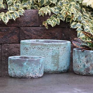 Sea Glass Blue, Textured, Shallow Pottery