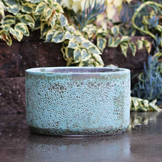 Sea Glass Blue, Textured, Shallow Pottery