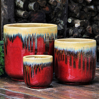 Red & Gold Glazed Pottery