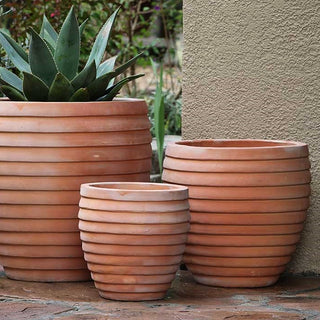 Terracotta Ribbed Pottery