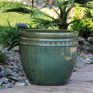 Heritage Sage Pottery with Decorative Edge