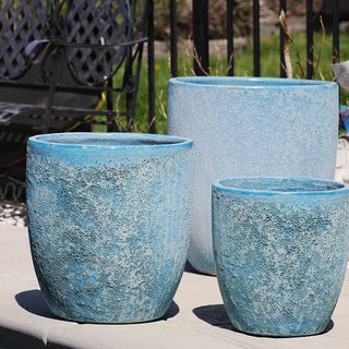 Blue Coral Textured Pottery