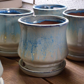 Marble Lily Pot w/ Saucer