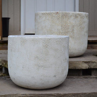 Norma Planter- Coral Gem White