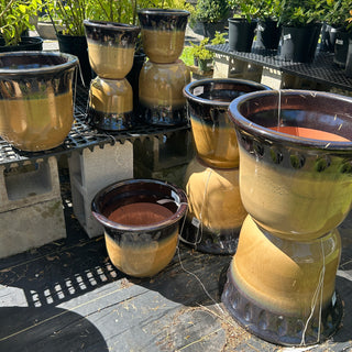 Flora Bell Planter - Mocha Drip