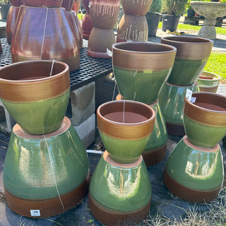 Low Egg Pot - Dark Green