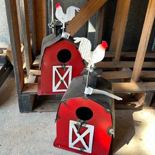 Barn Birdhouse w/ Rooster